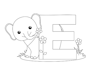 animal-alphabet-letter-E