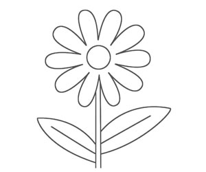 flower drawing for kids